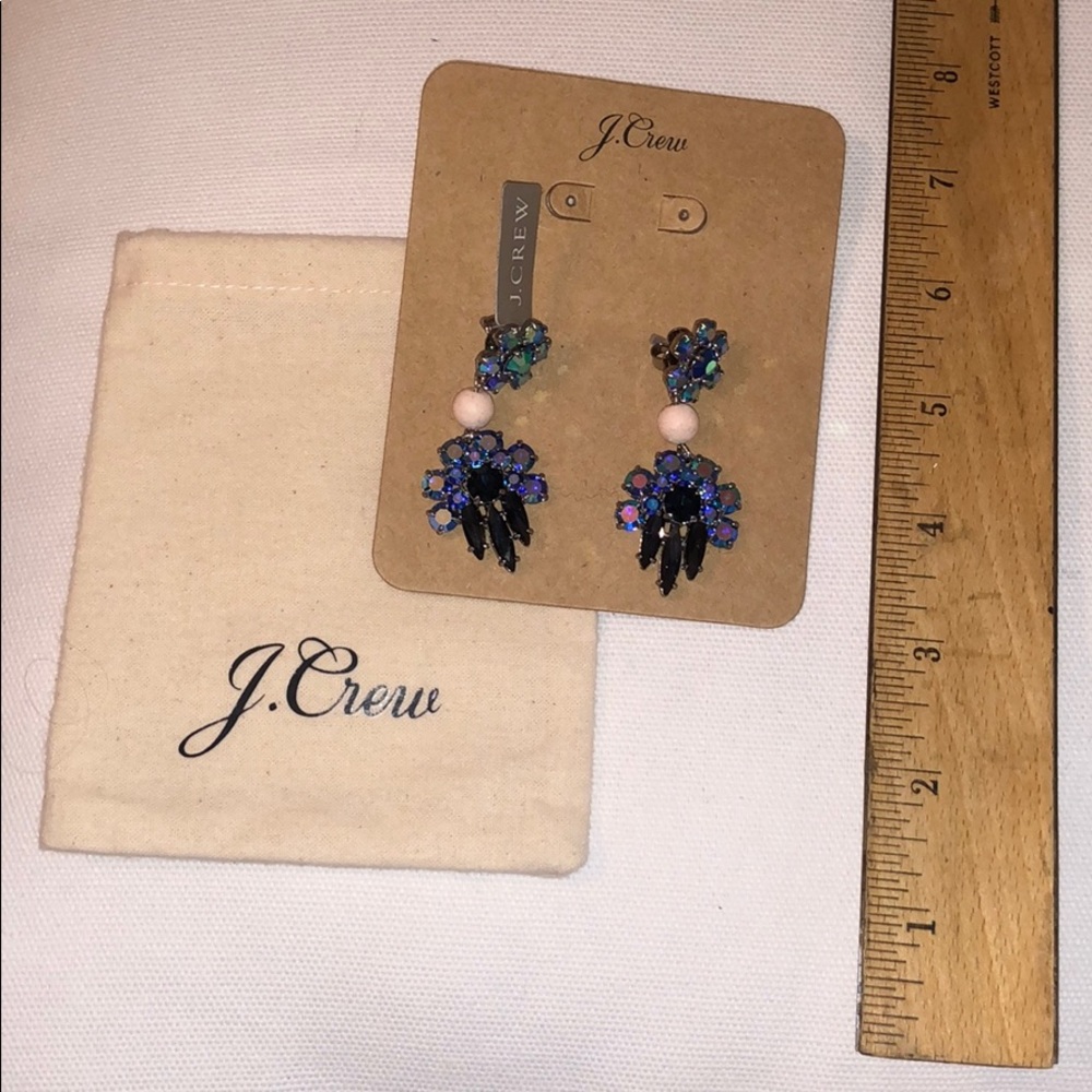 J. Crew Blue Iridescent Drop Earrings